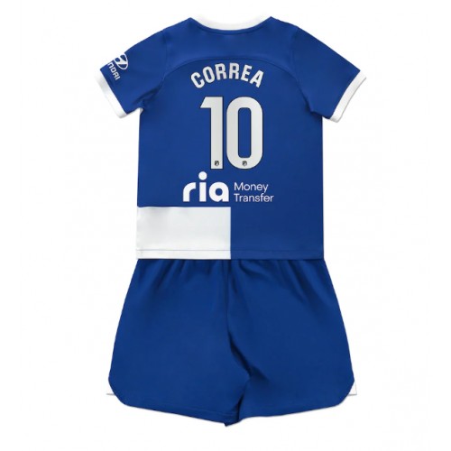 Maillot de foot Atletico Madrid Angel Correa #10 Extérieur enfant 2023-24 Manches Courte (+ pantalon court)